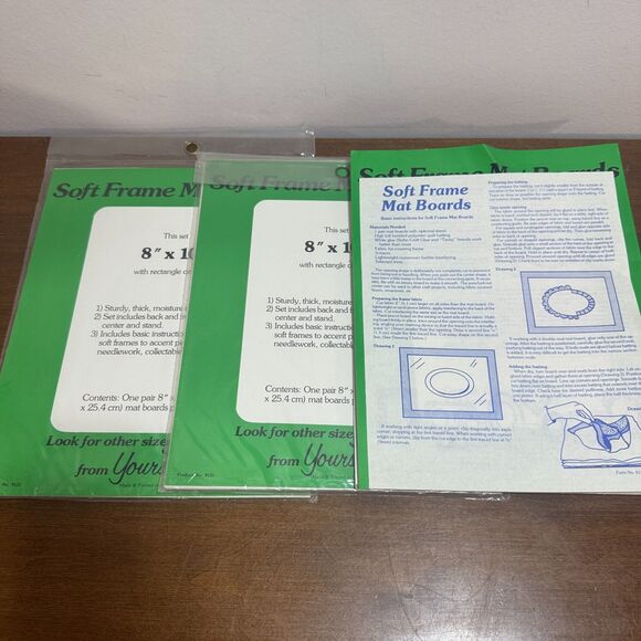 3 Vintage Yours Truly Soft Frame Mat Boards New In Package 8 x 10 Rectangle - Picture 2 of 8